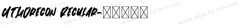 UTMOregon Regular字体转换